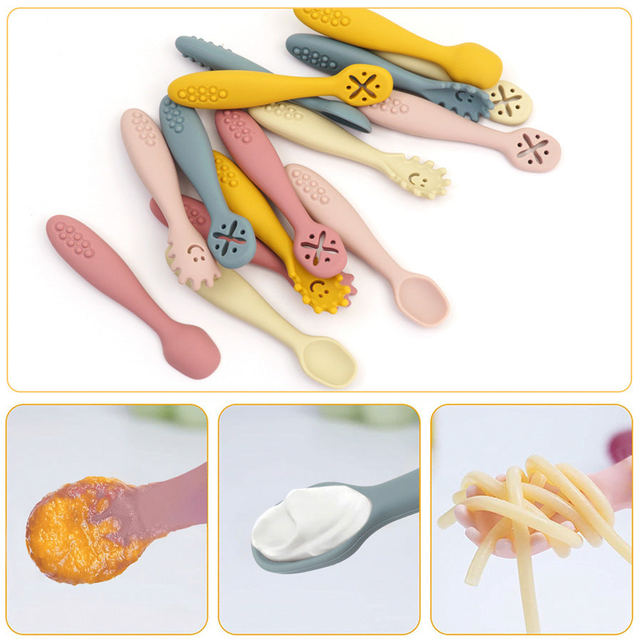 3 Silicone Spoons and Forks for Babies – Safe Feeding Set | Tiny and Thrives