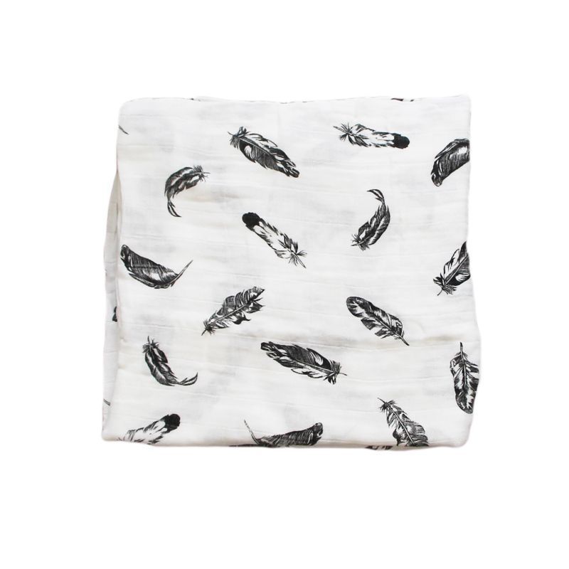 Bamboo Muslin Swaddle | Soft Neutral Receiving Blanket | Tiny and Thrives