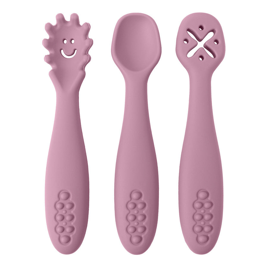 3 Silicone Spoons and Forks for Babies – Safe Feeding Set | Tiny and Thrives