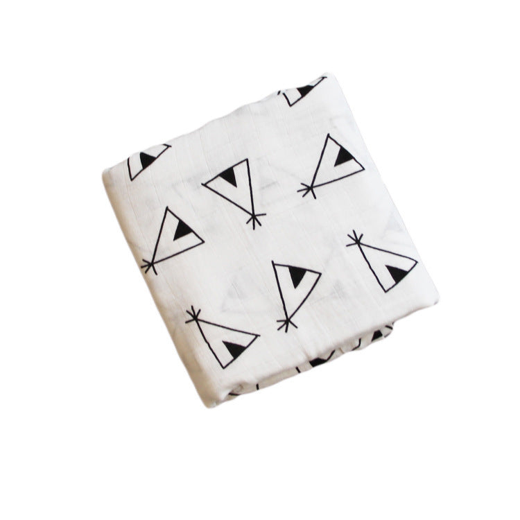 Bamboo Muslin Swaddle | Soft Neutral Receiving Blanket | Tiny and Thrives