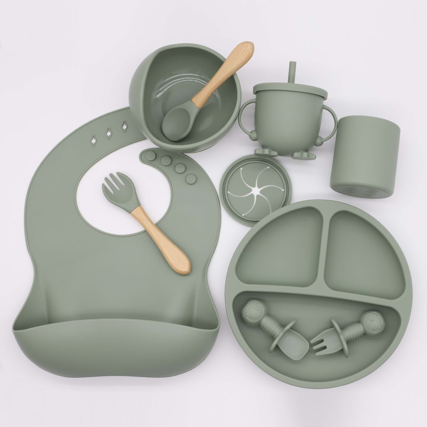 Silicone Feeding Set for Babies – 10-Piece Safe Mealtime Kit | Tiny and Thrives
