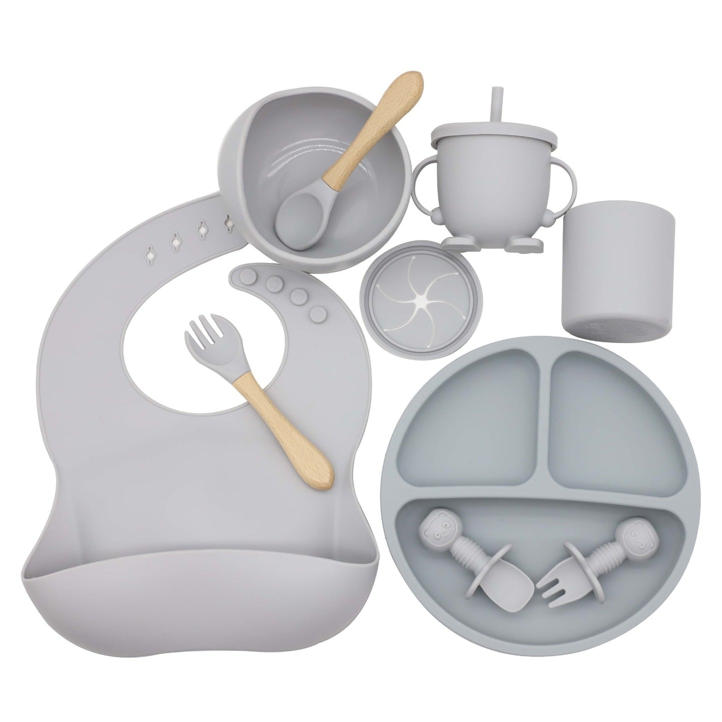 Silicone Feeding Set for Babies – 10-Piece Safe Mealtime Kit | Tiny and Thrives