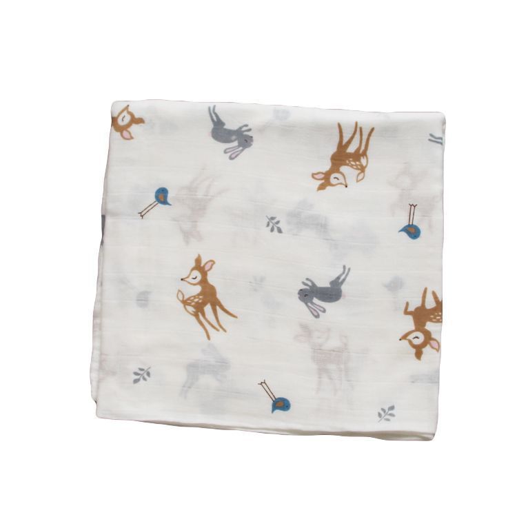 Bamboo Muslin Swaddle | Soft Neutral Receiving Blanket | Tiny and Thrives