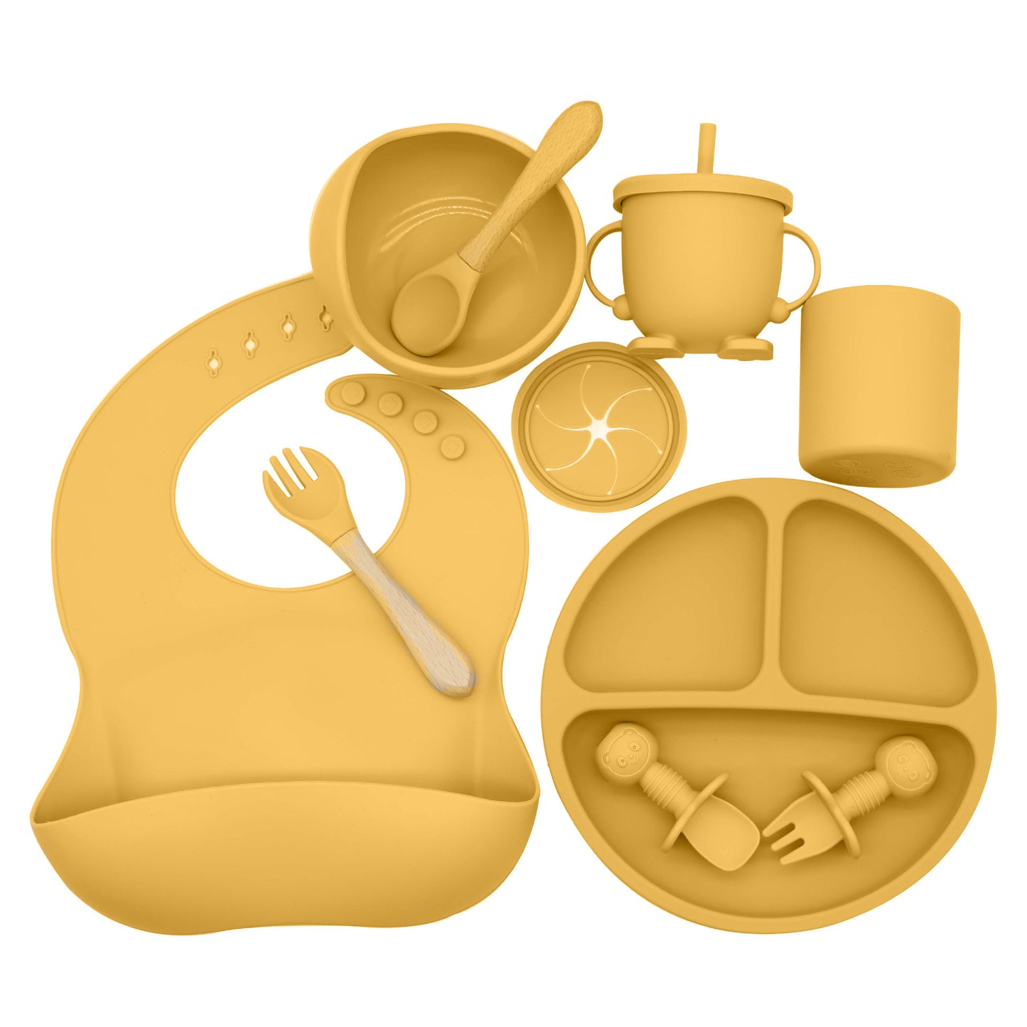 Silicone Feeding Set for Babies – 10-Piece Safe Mealtime Kit | Tiny and Thrives