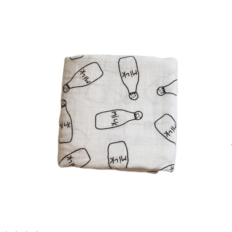 Bamboo Muslin Swaddle | Soft Neutral Receiving Blanket | Tiny and Thrives