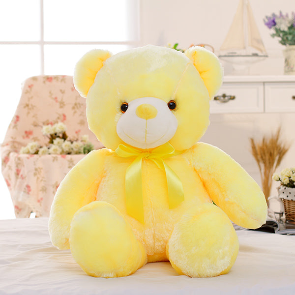 LED Teddy Bear Plush Toy with Color Changing Lights | Tiny and Thrives