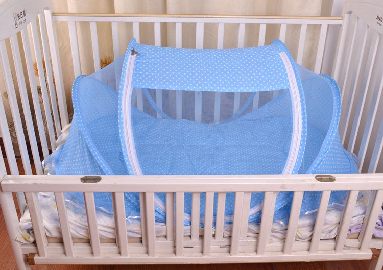 Baby Mosquito Net Bed with Mattress & Pillow – Foldable | Tiny and Thrives