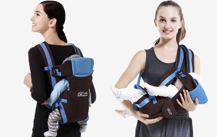 Baby Carrier with Hip Seat Double Shoulder Ergonomic Support | Tiny and Thrives