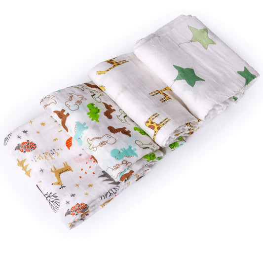 Bamboo Muslin Swaddle | Soft Neutral Receiving Blanket | Tiny and Thrives