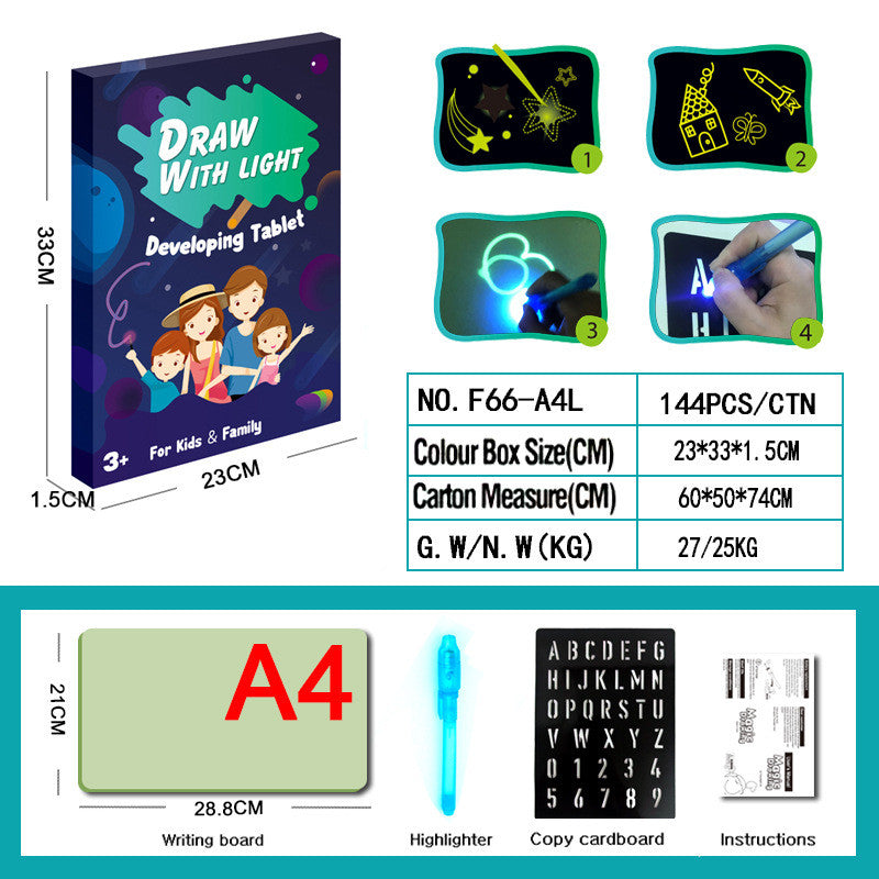Light Drawing Pad 3D Magic Sketch Board for Kids | Tiny and Thrives