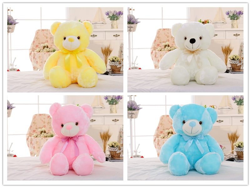 LED Teddy Bear Plush Toy with Color Changing Lights | Tiny and Thrives