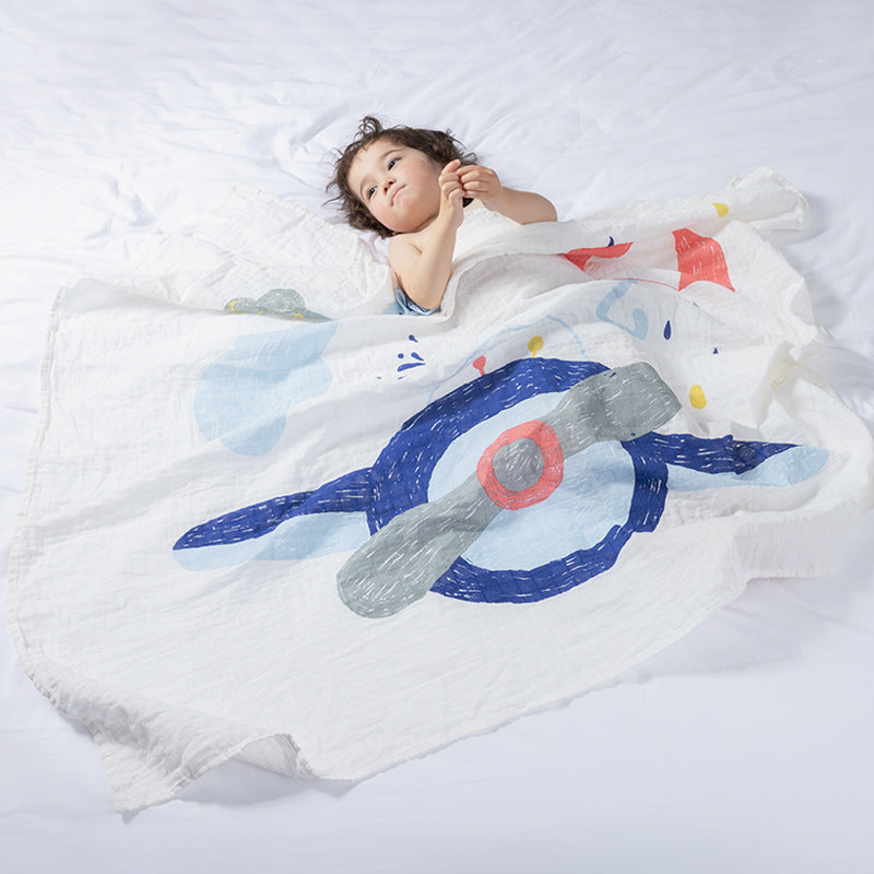 Baby Boy Swaddle – Soft Cotton Muslin Blanket for Newborns | Tiny and Thrives