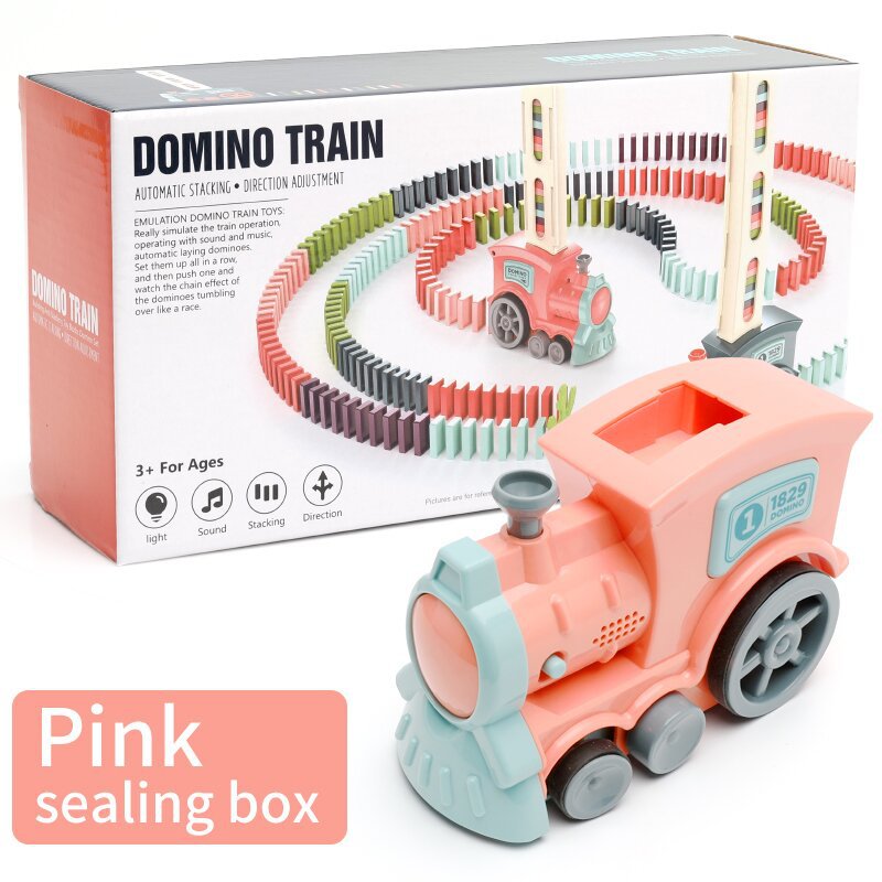 Domino Train Toy with Automatic Release Building Blocks | Tiny and Thrives