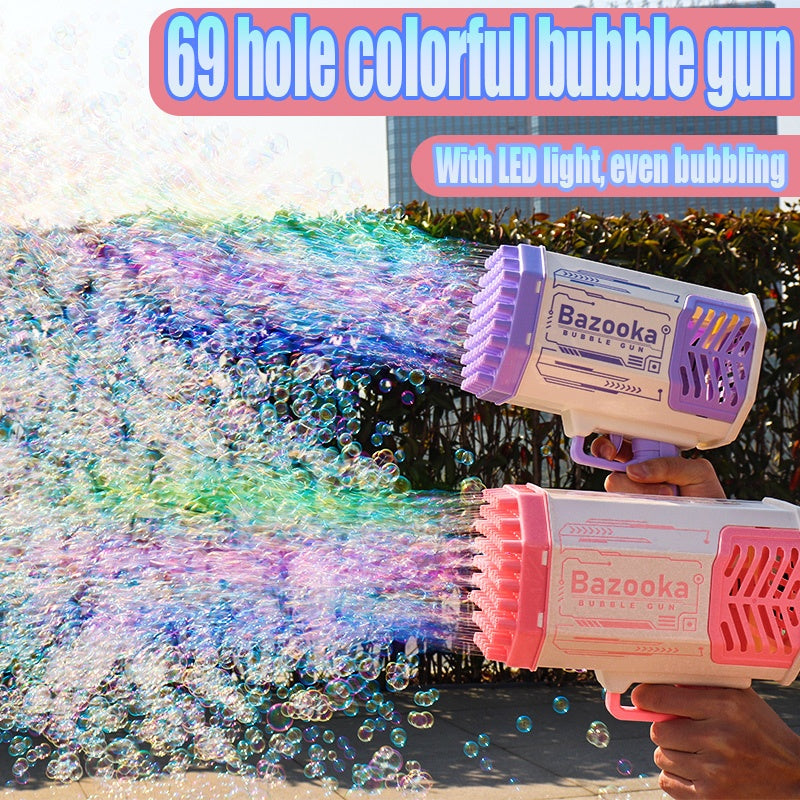 69 Holes Bubble Gun Toy – Automatic Soap Bubble Blower | Tiny and Thrives