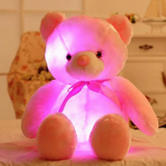 LED Teddy Bear Plush Toy with Color Changing Lights | Tiny and Thrives