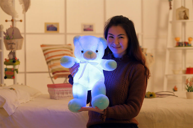 LED Teddy Bear Plush Toy with Color Changing Lights | Tiny and Thrives