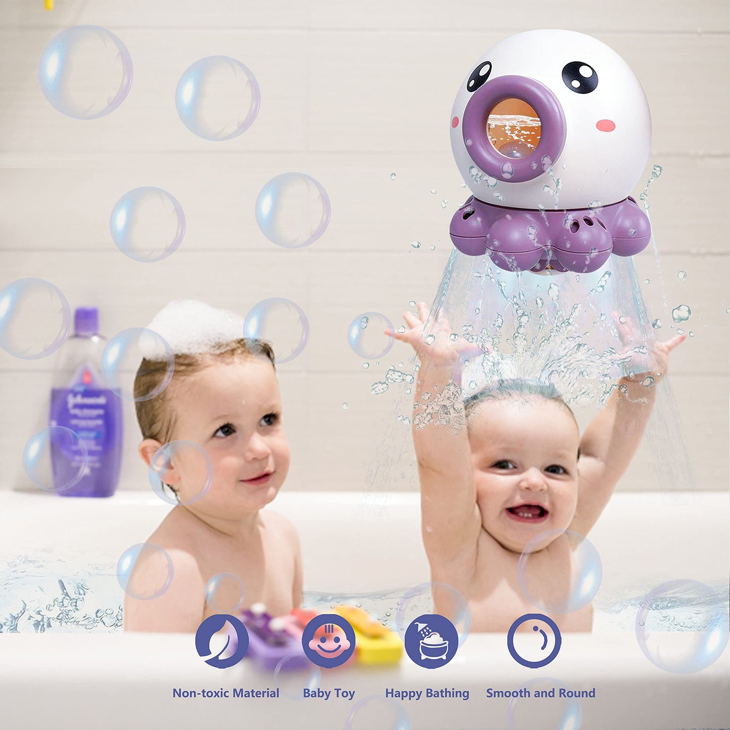 Octopus Bath Toy Water Spray Fountain for Babies & Toddlers | Tiny and Thrives
