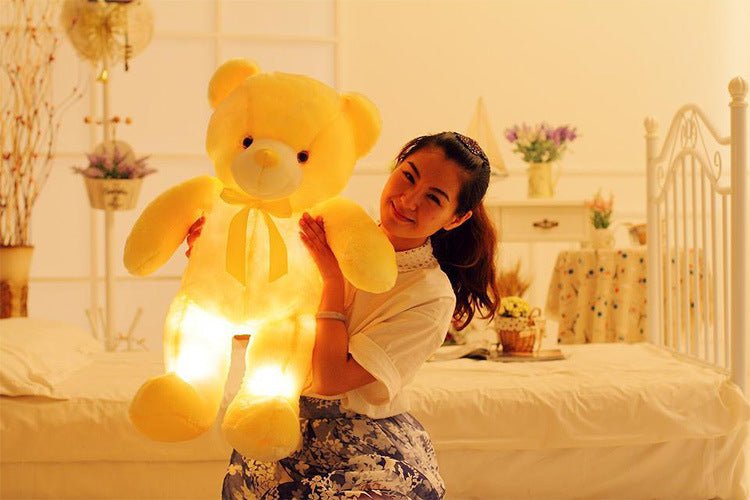 LED Teddy Bear Plush Toy with Color Changing Lights | Tiny and Thrives