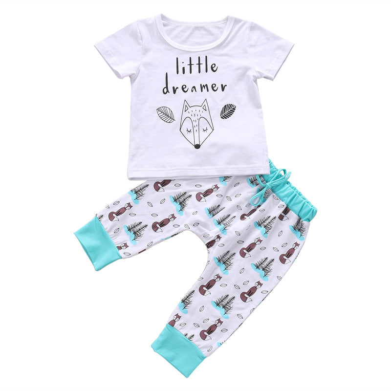 Newborn Baby Clothes Set T-shirt and Pants Outfit – Tiny and Thrives