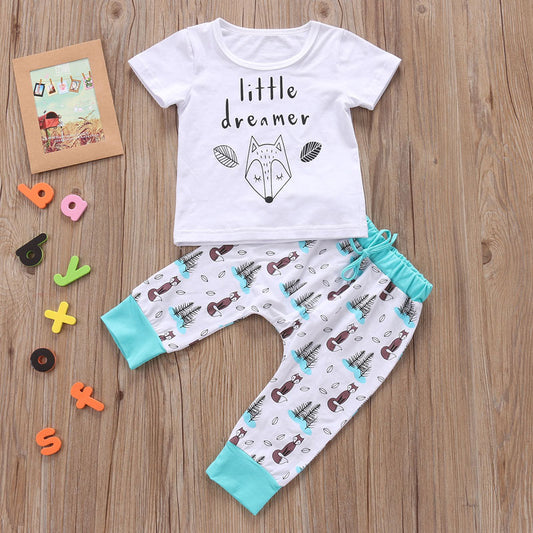 Newborn Baby Clothes Set T-shirt and Pants Outfit – Tiny and Thrives