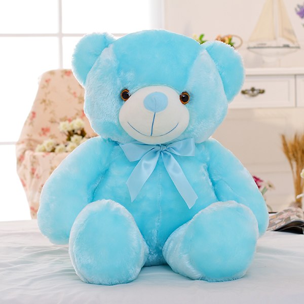 LED Teddy Bear Plush Toy with Color Changing Lights | Tiny and Thrives