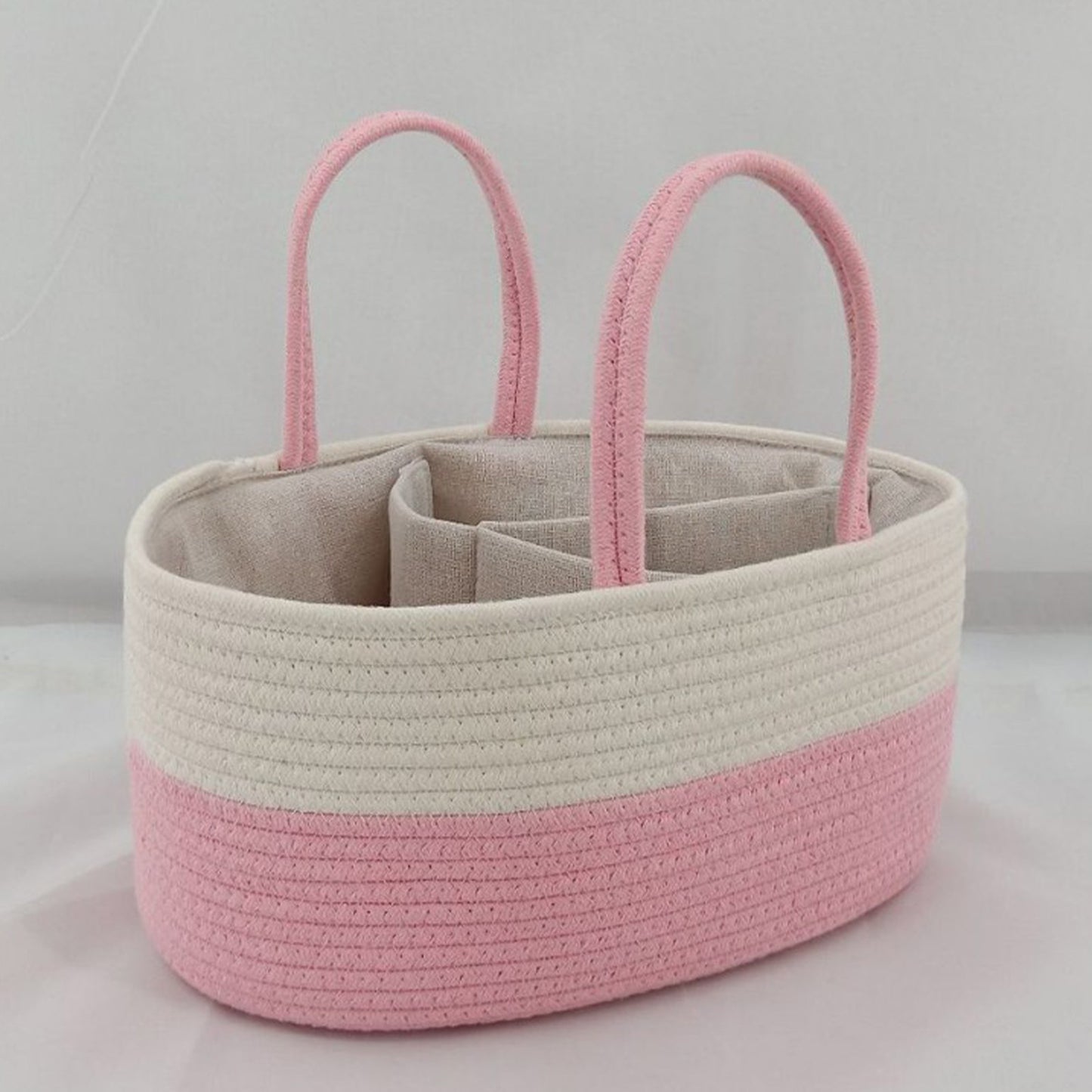Baby Changing Basket – Large Cotton Rope Diaper Organizer | Tiny and Thrives