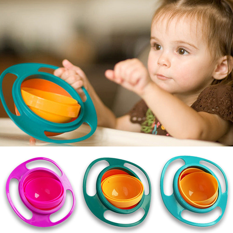 360° Rotate Spill-Proof Baby Bowl – Easy Clean & Safe | Tiny and Thrives